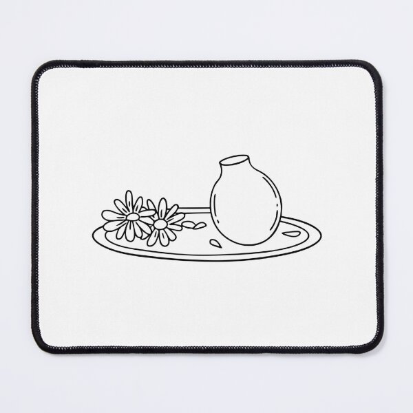 Item preview, A vase tipped on its side with broken flowers across the carpet designed and sold by rasagamastore.