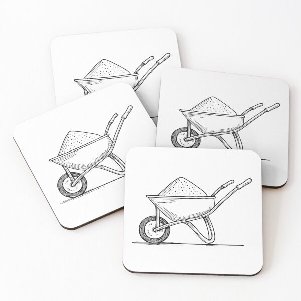 Item preview, A wheelbarrow filled with soil resting halfway up a slope designed and sold by rasagamastore.