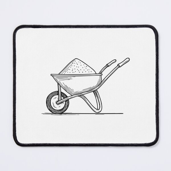 Item preview, A wheelbarrow filled with soil resting halfway up a slope designed and sold by rasagamastore.