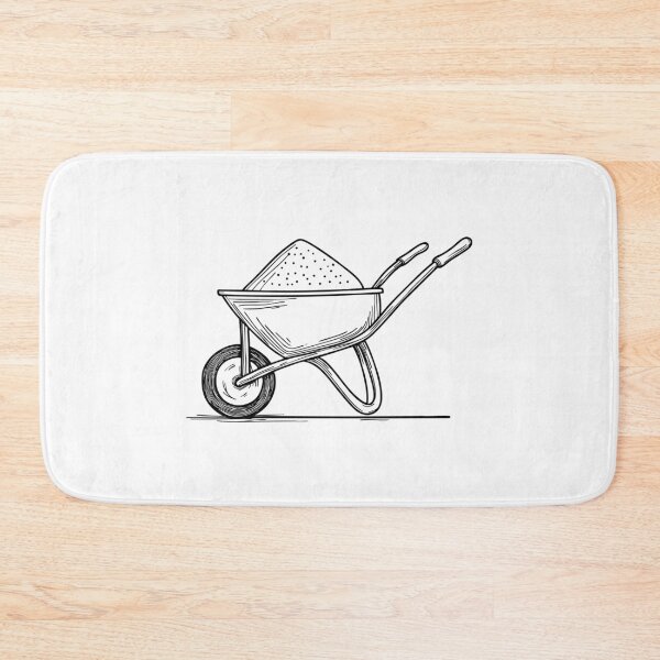 Item preview, A wheelbarrow filled with soil resting halfway up a slope designed and sold by rasagamastore.
