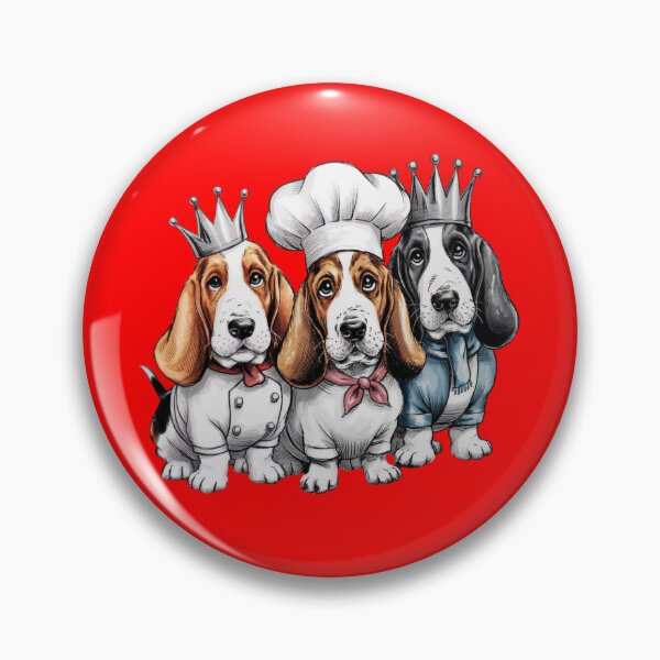 Item preview, three basset hound puppies dressed up designed and sold by 123ks.