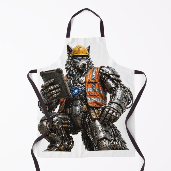 Item preview, Steel Wolf Quality Inspector | Mechanical Robot Worker | Steelcoat Studio designed and sold by SteelCoat Studio.
