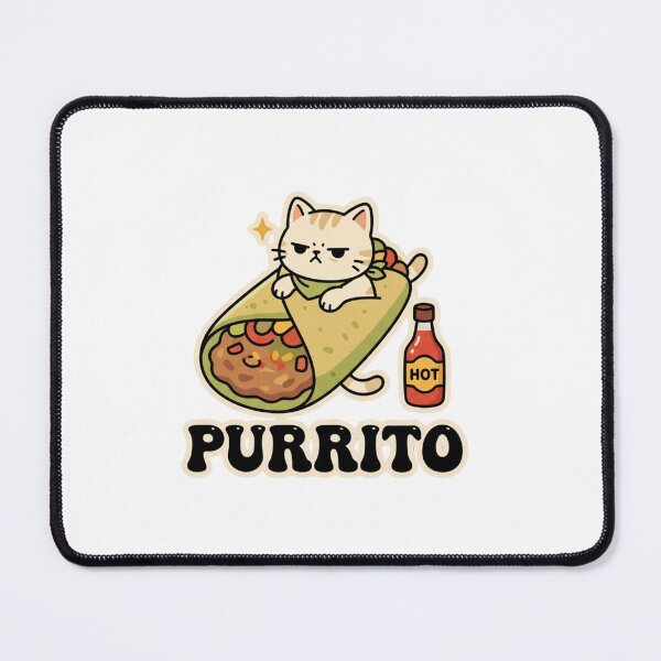 Item preview, Purrito Cute Cat Burrito Pun designed and sold by GoofyShopp.