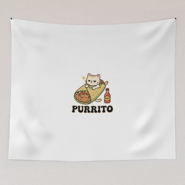 Item preview, Purrito Cute Cat Burrito Pun designed and sold by GoofyShopp.