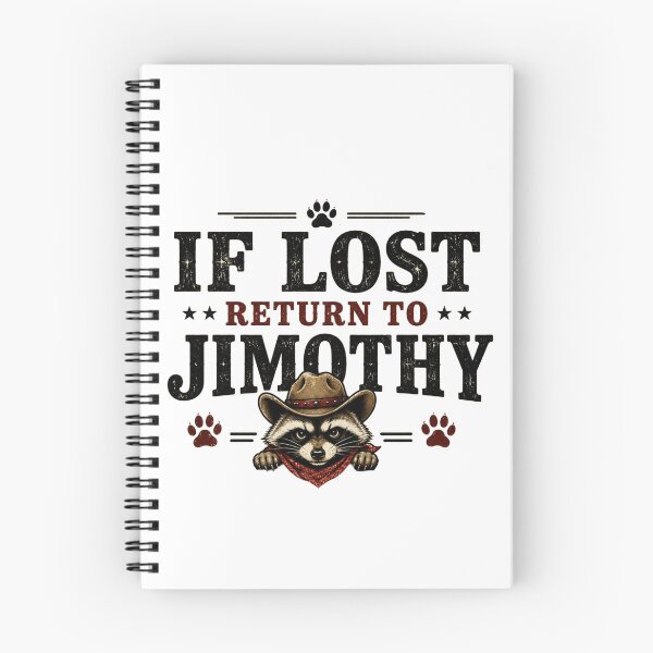 Item preview, If Lost Return to Jimothy Raccoon T-Shirt – Vintage Tag Meme Design Trash Panda Humor designed and sold by Artimax-Studio.