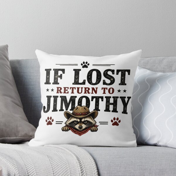 Item preview, If Lost Return to Jimothy Raccoon T-Shirt – Vintage Tag Meme Design Trash Panda Humor designed and sold by Artimax-Studio.