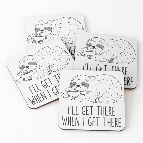 Item preview, Lazy Sloth Drinking Coffee Chill Mood designed and sold by Amir Faysal.