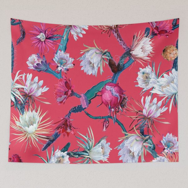 Item preview, Cactus Flowers (raspberry sorbet setting) designed and sold by Reinvented Decors.