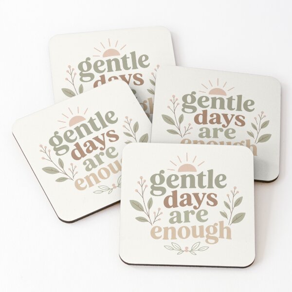 Item preview, Gentle Days Are Enough – Mindful Serenity Typography designed and sold by CosmicQuietStudio.