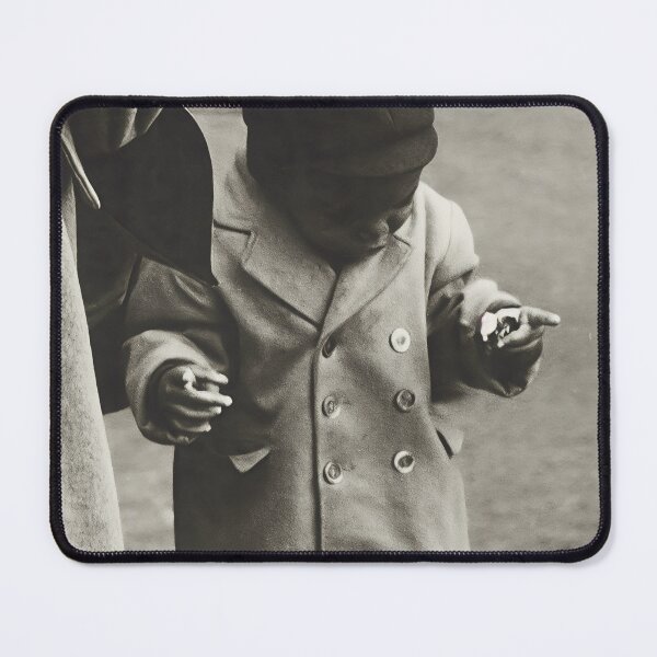 Item preview, Big little man, African American little boy black and white portrait photograph designed and sold by Astrid Arkhangelsky.
