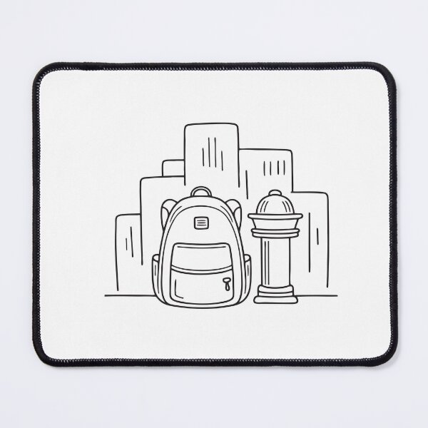 Item preview, A backpack propped beside a city fire hydrant designed and sold by rasagamastore.