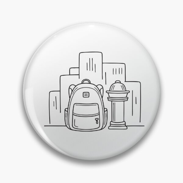 Item preview, A backpack propped beside a city fire hydrant designed and sold by rasagamastore.