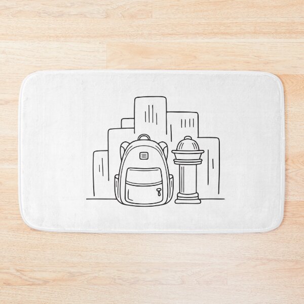 Item preview, A backpack propped beside a city fire hydrant designed and sold by rasagamastore.