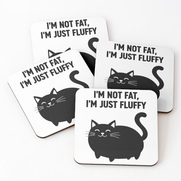 Item preview, Fluffy Black Cat Chubby Feline Humor designed and sold by Amir Faysal.