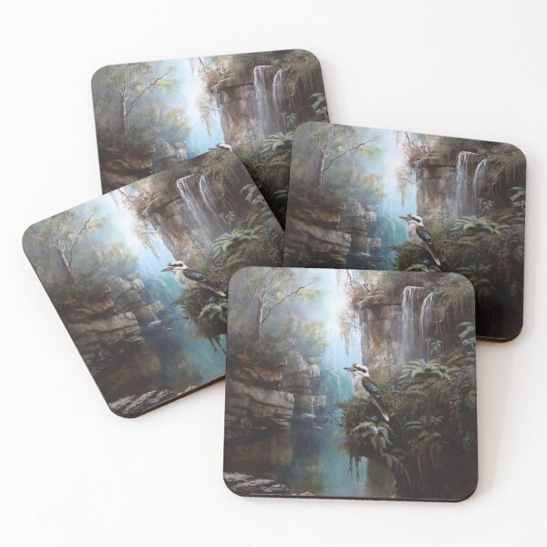 Item preview, A Kookaburra perched near waterfalls, Birds in Motion designed and sold by CDC40.