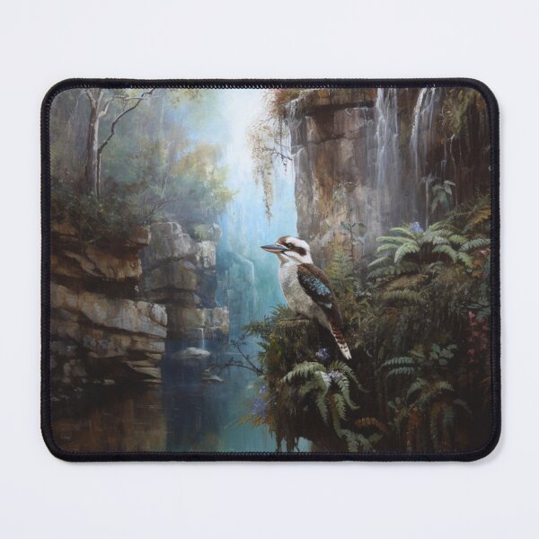 Item preview, A Kookaburra perched near waterfalls, Birds in Motion designed and sold by CDC40.