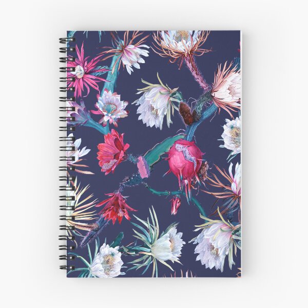 Item preview, Cactus Flowers (deep indigo setting) designed and sold by Reinvented Decors.