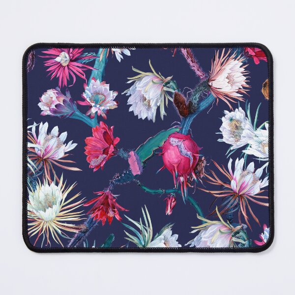 Item preview, Cactus Flowers (deep indigo setting) designed and sold by Reinvented Decors.
