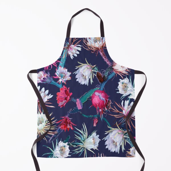 Item preview, Cactus Flowers (deep indigo setting) designed and sold by Reinvented Decors.