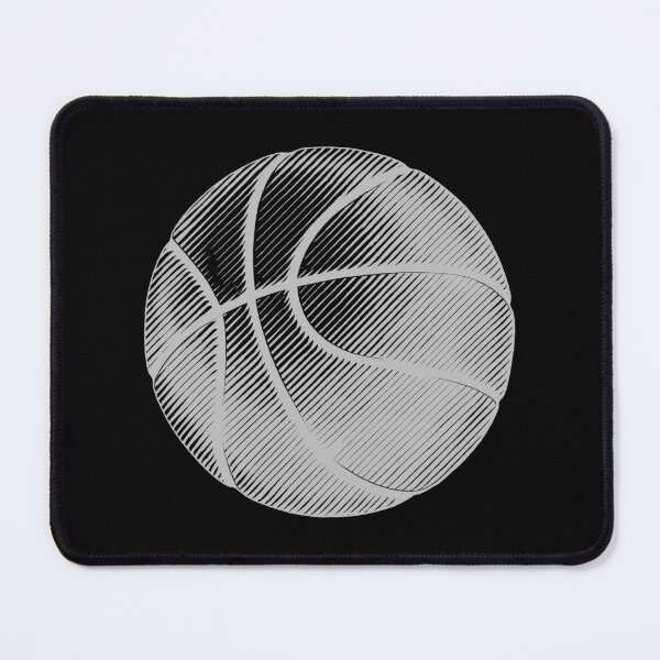 Item preview, Silver Basketball Line Art Illustration designed and sold by pattern-archive.