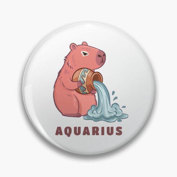 Item preview, Cute Aquarius Capybara Zodiac | Kawaii Astrology Animal designed and sold by Iqrapixels.