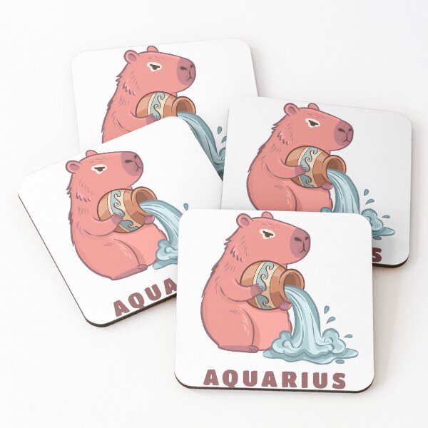 Item preview, Cute Aquarius Capybara Zodiac | Kawaii Astrology Animal designed and sold by Iqrapixels.
