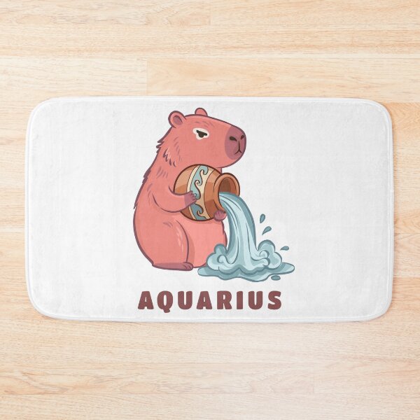 Item preview, Cute Aquarius Capybara Zodiac | Kawaii Astrology Animal designed and sold by Iqrapixels.