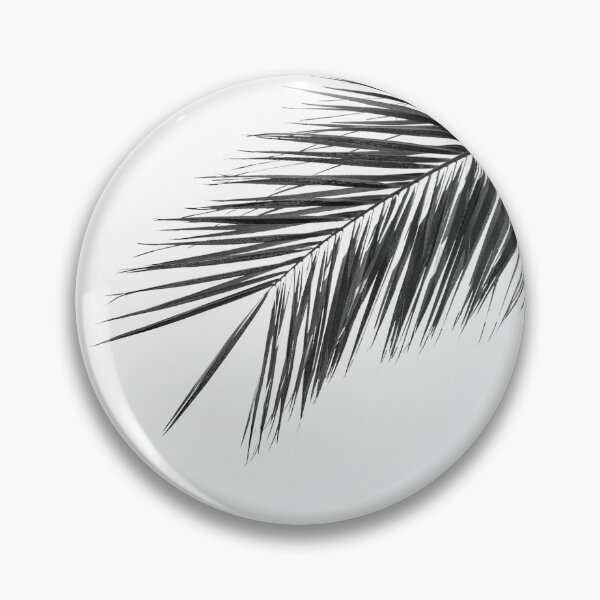 Item preview, black and white palm tree leaf designed and sold by Dinasworld.