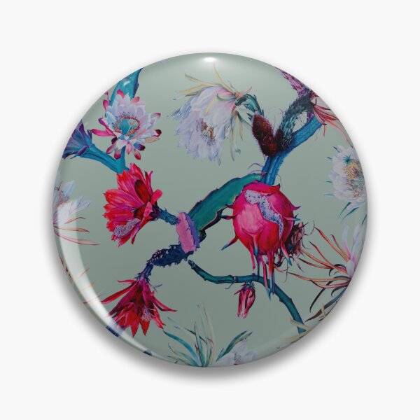 Item preview, Cactus Flowers (slate green setting) designed and sold by Reinvented Decors.