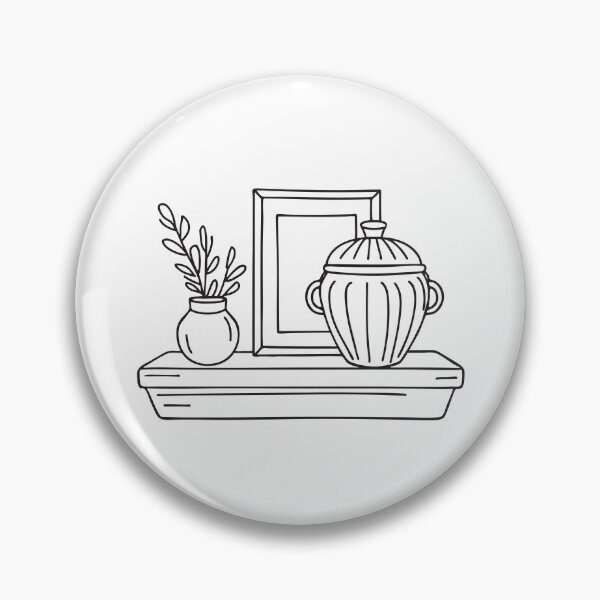 Item preview, A ceramic urn positioned beside a photo frame on the mantel designed and sold by rasagamastore.