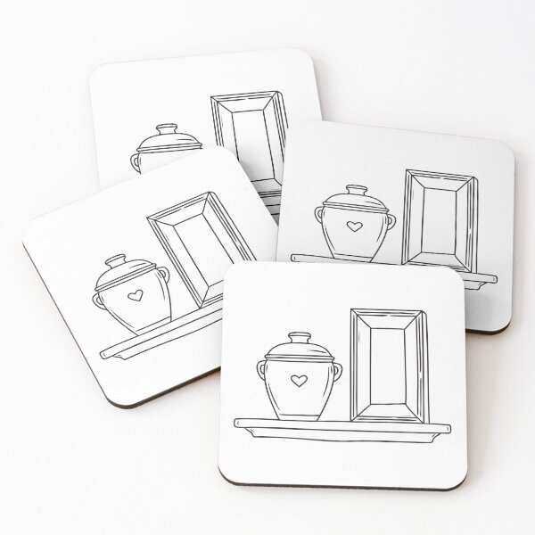 Item preview, A decorative urn resting next to a picture frame on the mantle designed and sold by rasagamastore.