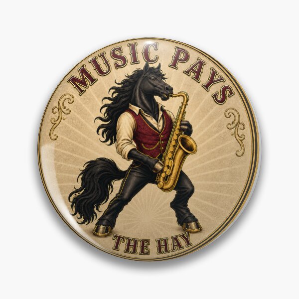 Item preview, Vintage Black Horse Saxophonist T-Shirt Design designed and sold by Kolibra.