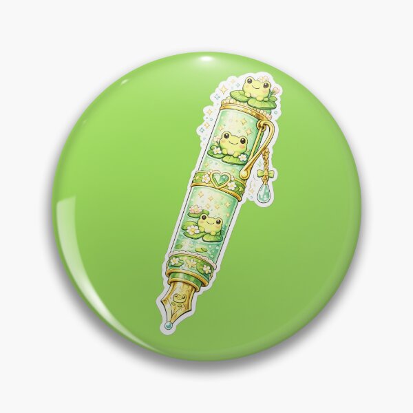 Item preview, Cute Frog Fountain Pen Sticker designed and sold by Christiana-Art.