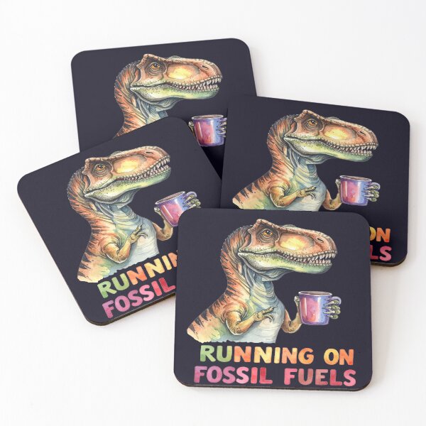 Item preview, Dinosaur with a coffee cup; without coffee, it would be extinct. designed and sold by LiskoDesign.