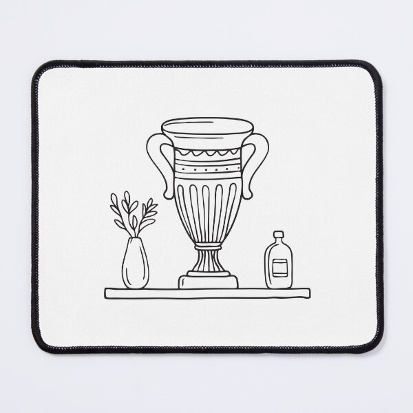 Item preview, A decor urn standing next to a vase on a wooden shelf designed and sold by rasagamastore.