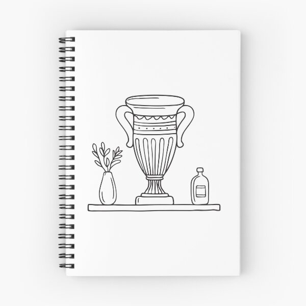 Item preview, A decor urn standing next to a vase on a wooden shelf designed and sold by rasagamastore.