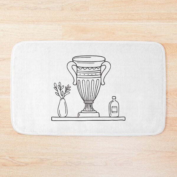 Item preview, A decor urn standing next to a vase on a wooden shelf designed and sold by rasagamastore.