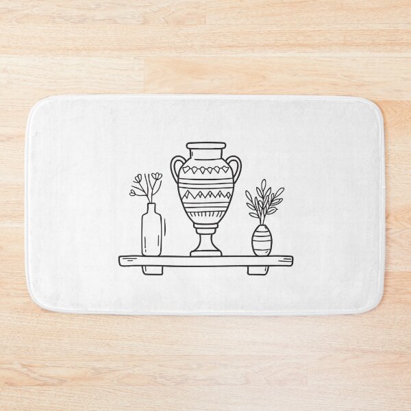 Item preview, A shelf holding both a decorative urn and a nearby vase designed and sold by rasagamastore.