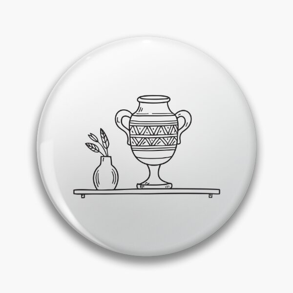 Item preview, A vase positioned near a decorative urn on the display shelf designed and sold by rasagamastore.
