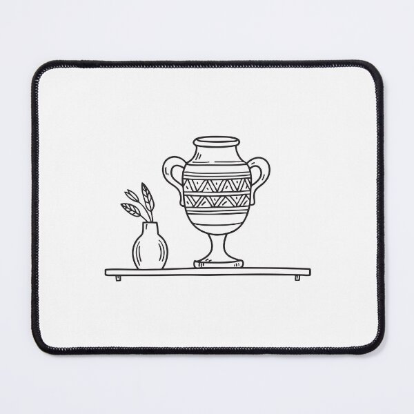 Item preview, A vase positioned near a decorative urn on the display shelf designed and sold by rasagamastore.