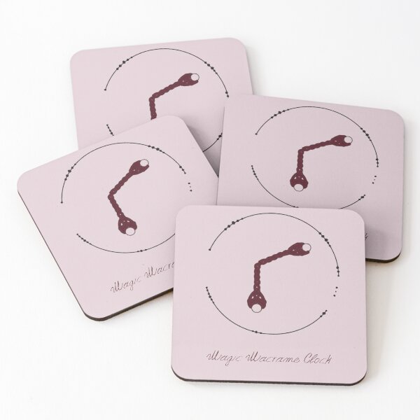 Item preview,  Macrame Circle Clock – Minimal Boho Line Art​– Orchid Ice Edition designed and sold by Macramellennias.