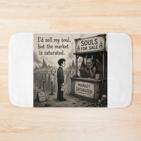 Item preview, I'd sell my soul but the market is saturated. designed and sold by CinemaChronik.