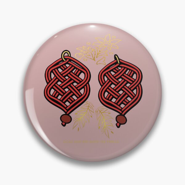 Item preview, Gold & Red Knotwork – Elegant Macrame Inspired Design –  Dusty  Rose Edition designed and sold by Macramellennias.