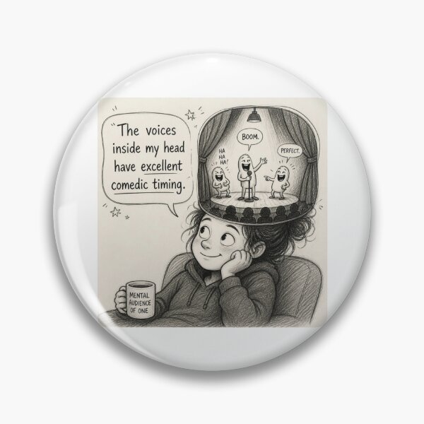 Item preview, The voices inside my head have excellent comedic timing. designed and sold by CinemaChronik.