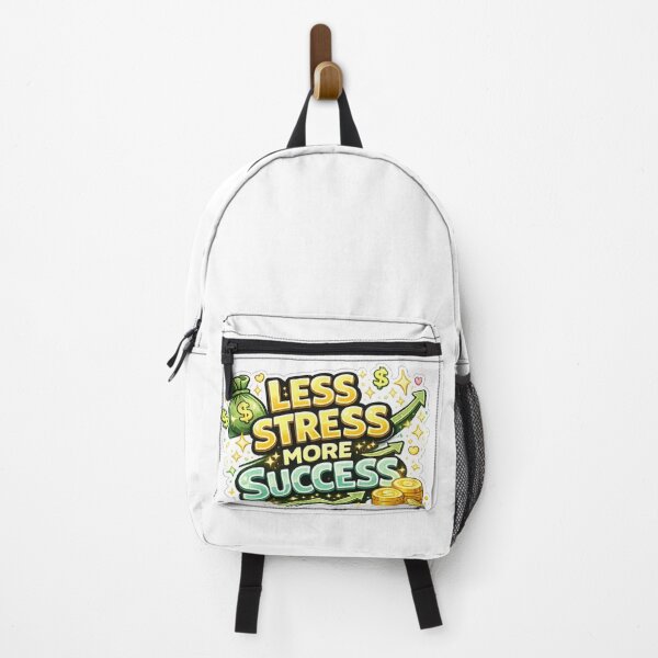 Item preview, Less Stress More Success Sticker Motivational Quote Positive Mindset Die-Cut Decal designed and sold by MR4me.