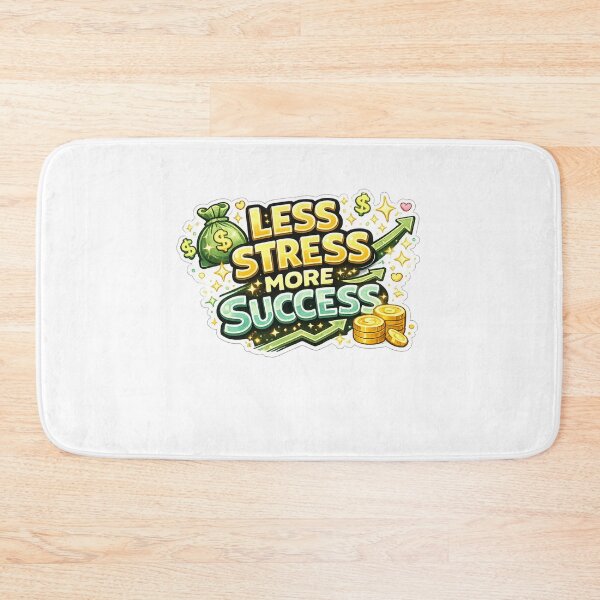 Item preview, Less Stress More Success Sticker  Motivational Quote  Positive Mindset Die-Cut Decal designed and sold by MR4me.