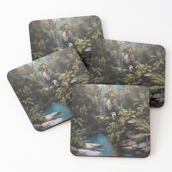 Item preview, A Kookaburra perched near waterfalls, Birds in Motion designed and sold by CDC40.