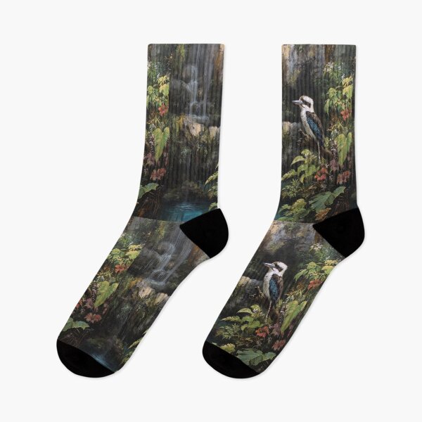 Item preview, A Kookaburra perched near waterfalls, Birds in Motion designed and sold by CDC40.