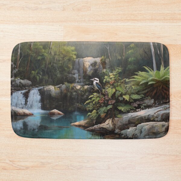 Item preview, A Kookaburra perched near waterfalls, Birds in Motion designed and sold by CDC40.