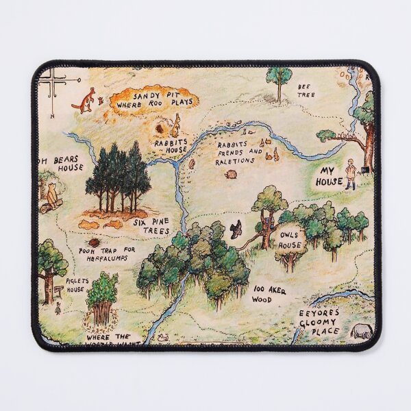 Item preview, 100 Acre Wood map - Winnie the Pooh Map Vintage Storybook Illustration for Classic Children's Book Fans designed and sold by RickE.